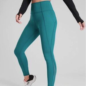 Athleta Lighting Tight 7/8 Legging High Rise In Borealis‎ Green Size M